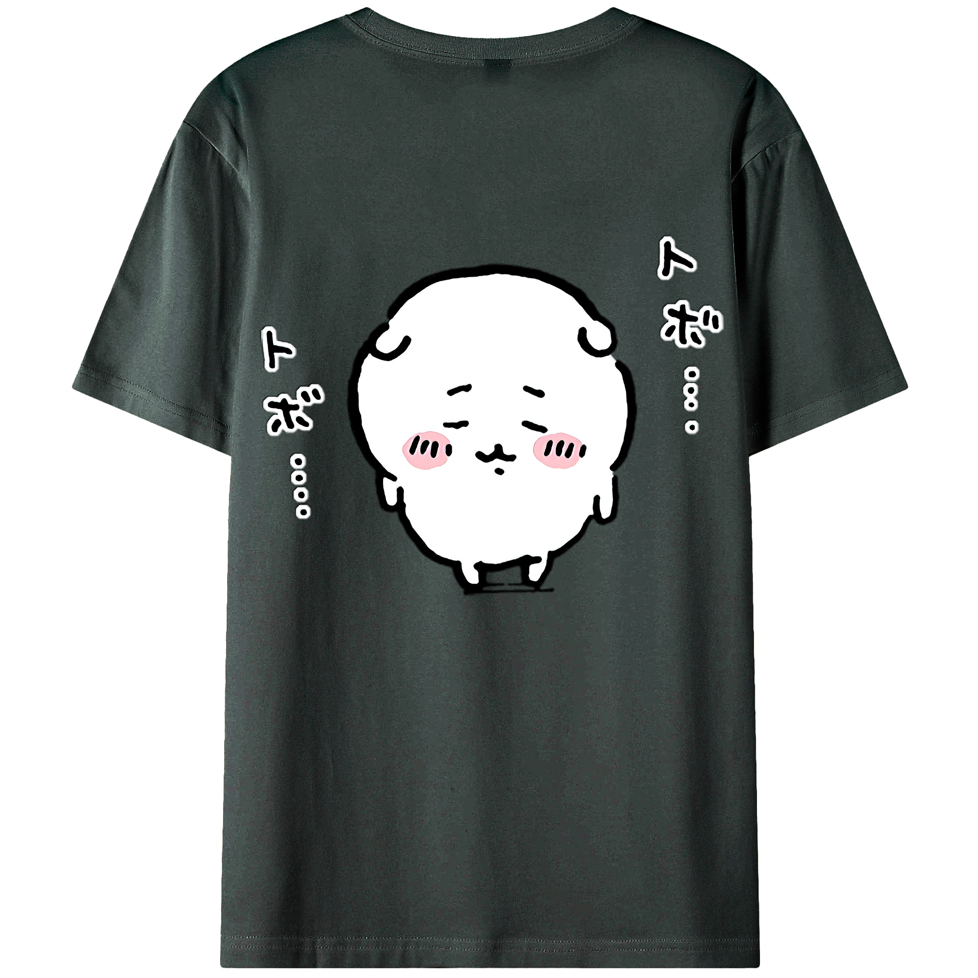 （画像用） ちいかわ ちいかわ Chii-kawa chiikawa 綿100％ メンズ半袖Tシャツ（バックプリント） 通気性